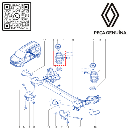 RN 550204 550204672R MOLA TRAS. DA SUSPENSAO -X1- KANGOO II 22... - 3